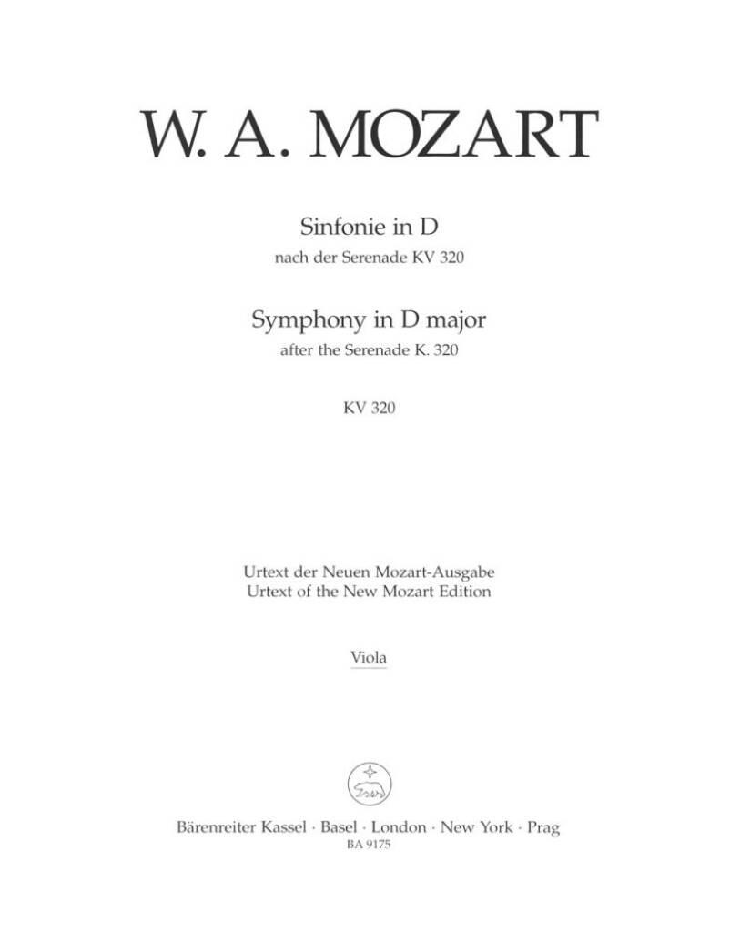 Symphony in D major based on the Serenade K.320